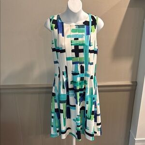 Vince Camuto Abstract Print Sleeveless‎ Dress Size 8